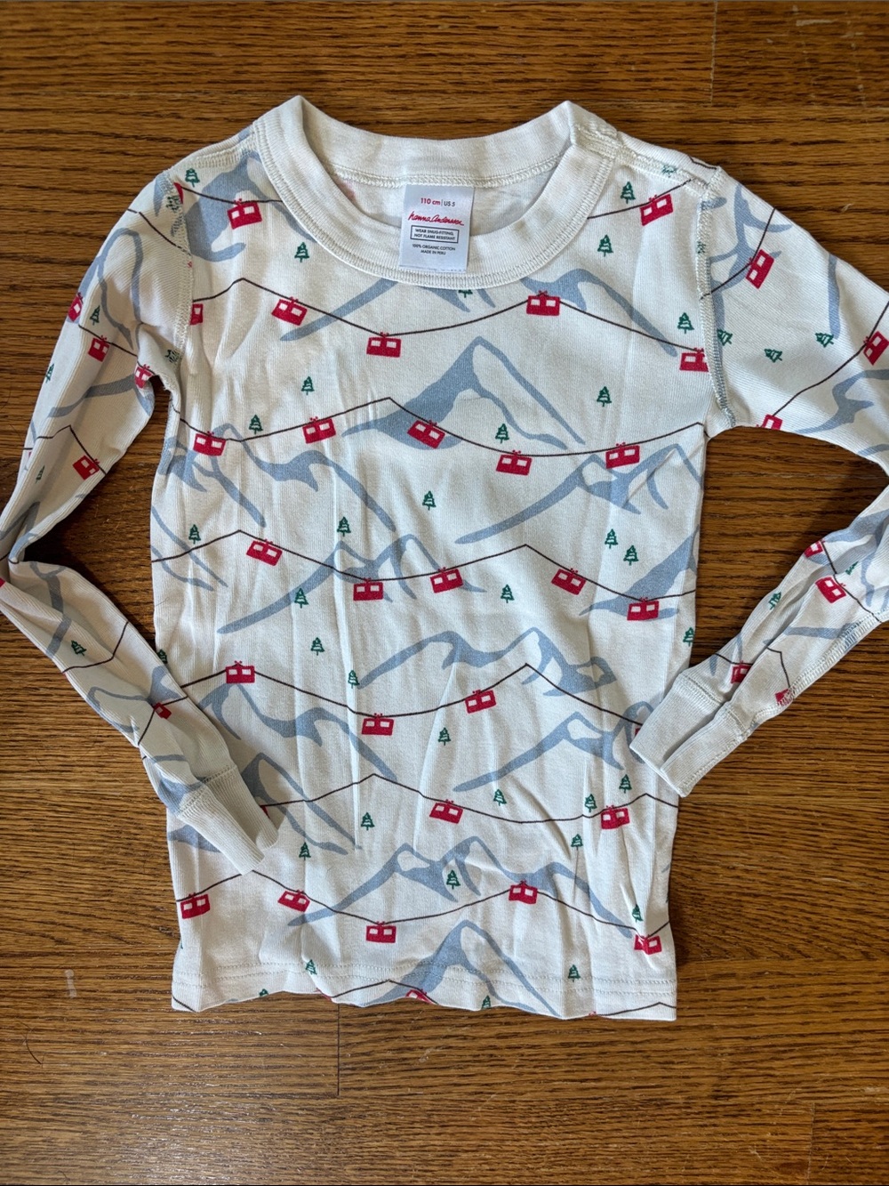 2 pairs Hanna Andersson Long Sleeve Gondola/Polar Express print organic cotton - Picture 4 of 8